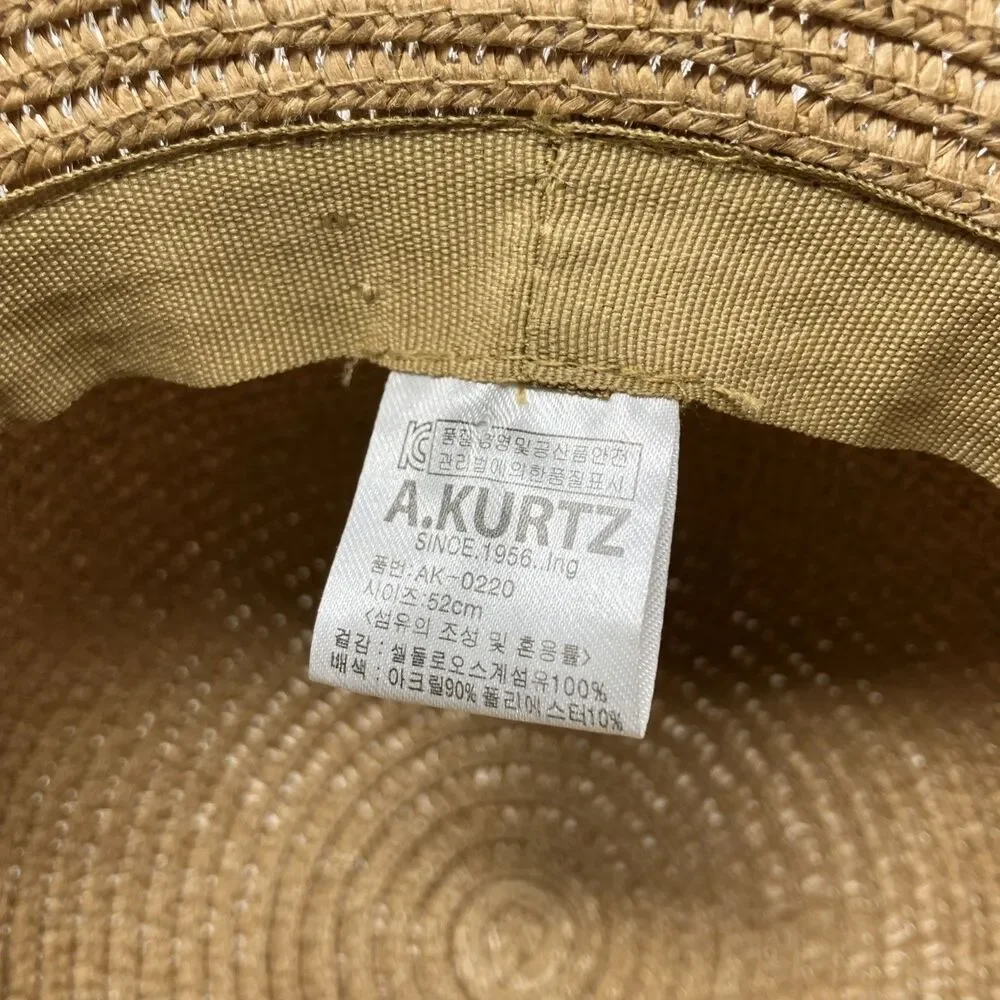 A. Kurtz Embellished Bunny Sun Hat YOUTH BOYS GIRLS Ears Face Faux Straw